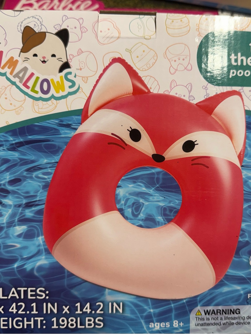 Squishmallows fifi the fox pool float -new